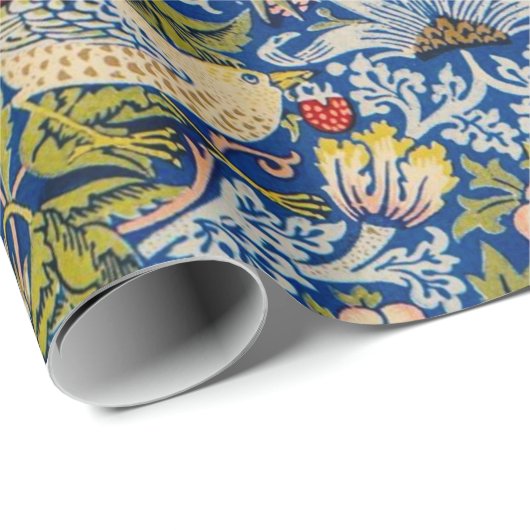 Strawberry-Dieb-Vogel von William Morris Geschenkpapier (Rolleneckpunkt)