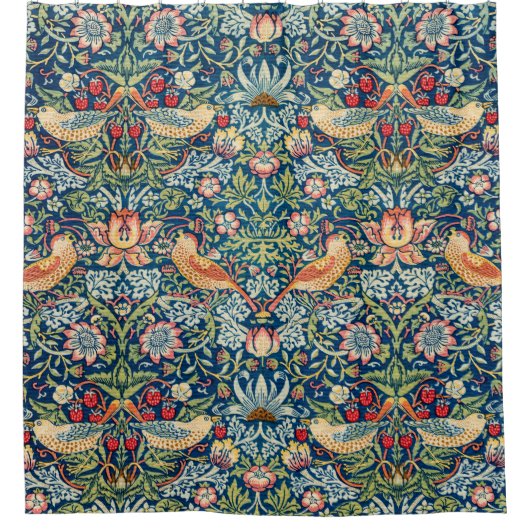 Strawberry Dieb, William Morris Duschvorhang (Vorderseite)