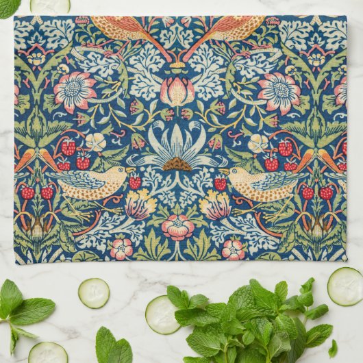 Strawberry Dieb, William Morris Geschirrtuch (Gefaltet)