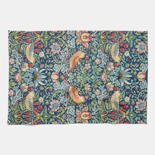 Strawberry Dieb, William Morris Geschirrtuch (Horizontal)