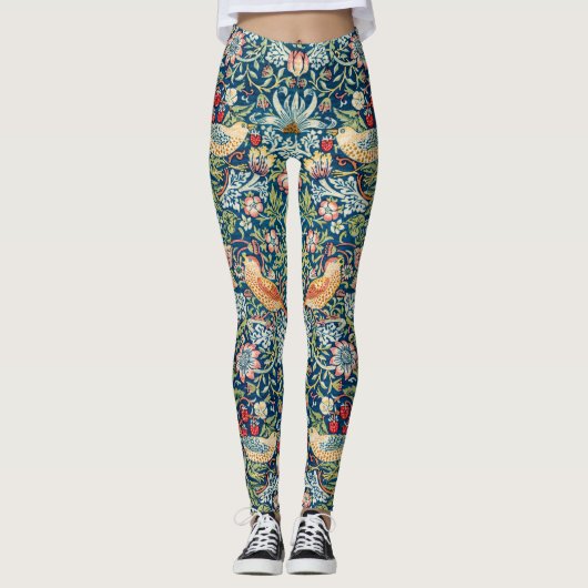 Strawberry diief - Design of William Morris Leggings (Vorderseite)