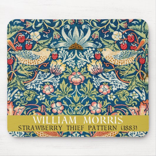 Strawberry diief - Design of William Morris Mousepad (Vorne)