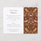 Strawberry Diief Wedding Reception Card Begleitkarte (Vorderseite)