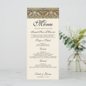 Strawberry Dives Vintage Wedding Set Menükarte (Stehend Vorderseite)