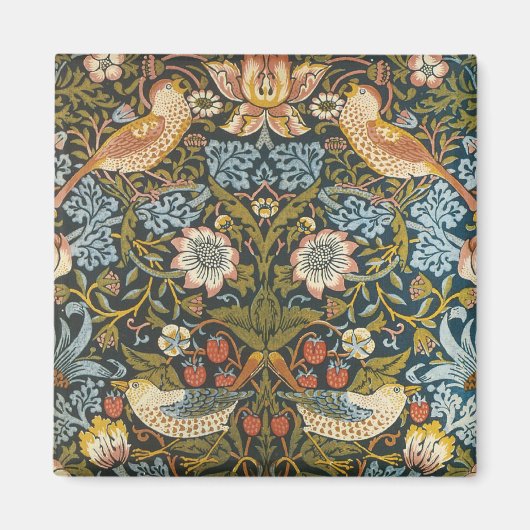 Strawberry Dives von William Morris, Vintag Art Magnet (Vorne)