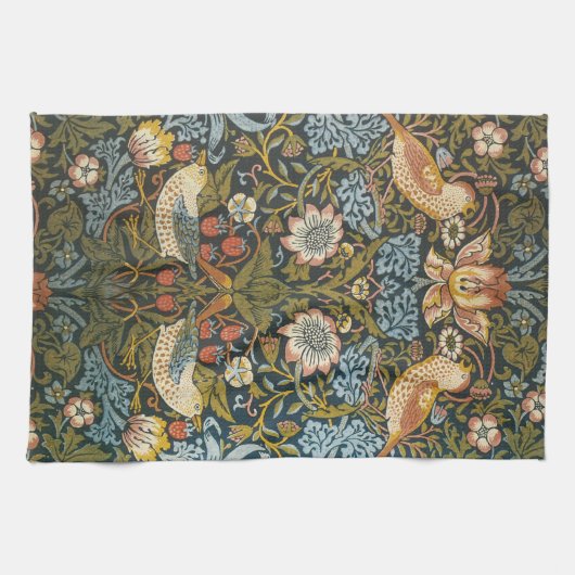 Strawberry Dives William Morris Antikes Muster Handtuch (Horizontal)