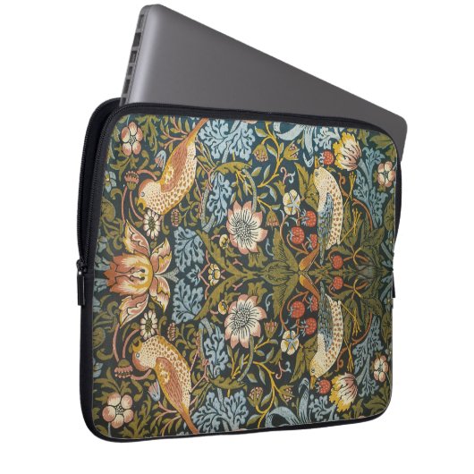 Strawberry Dives William Morris Antikes Muster Laptopschutzhülle (Vorne Rechts)