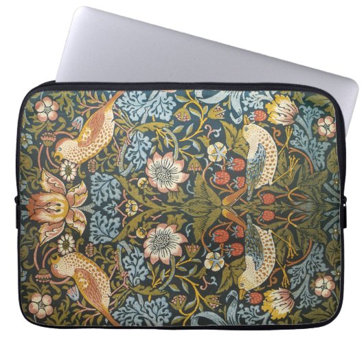 Strawberry Dives William Morris Antikes Muster Laptopschutzhülle (Vorderseite)