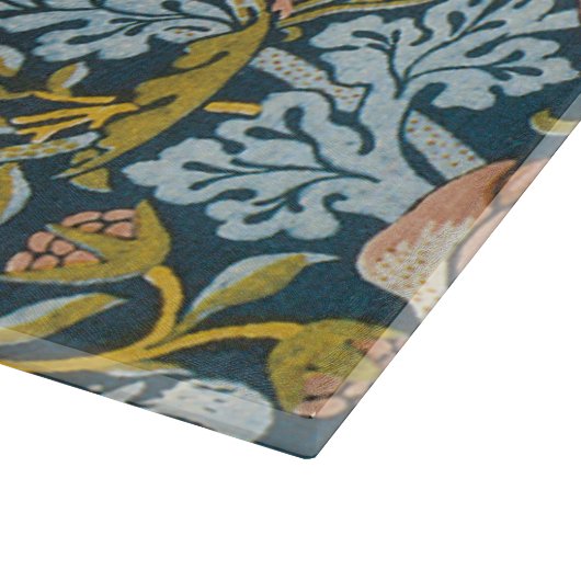 Strawberry Dives William Morris Antikes Muster Schneidebrett (Ecke)