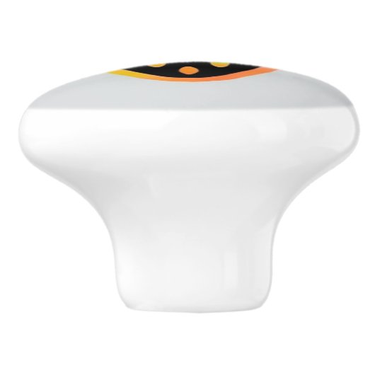 Strawberry Door Pull in Neon and Black Keramikknauf (Seitenansicht)