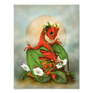 Strawberry Dragon 8.5x11 Print Fotodruck