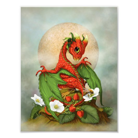 Strawberry Dragon 8.5x11 Print Fotodruck (Vorne)