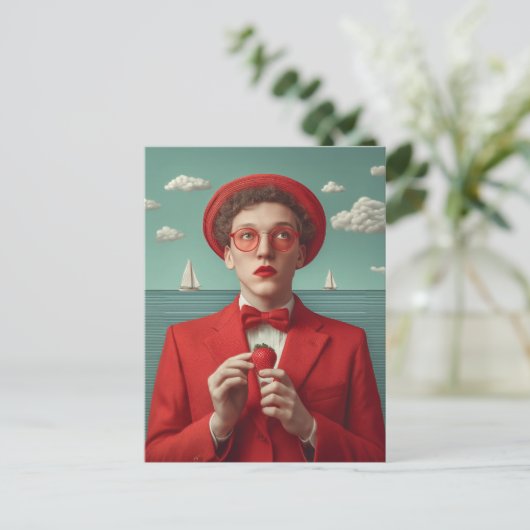 Strawberry Dream Feiertagspostkarte (Stehend Vorderseite)