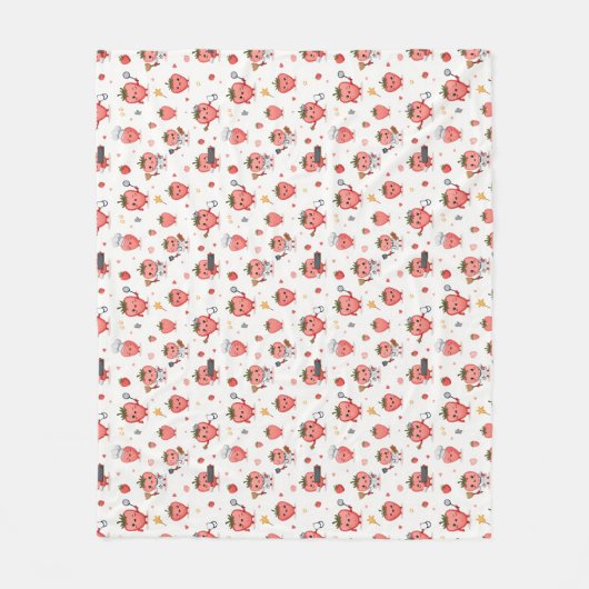 Strawberry Dream Fleece Blanket (Vorderseite)