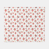 Strawberry Dream Fleece Blanket (Vorderseite (Horizontal))