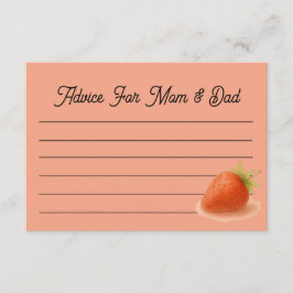 Strawberry Dreams Advice For Mom and Dad Card Hinweiskarte
