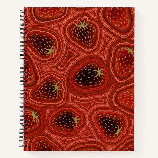 Strawberry Dreams Deluxe Spiral Notebook Notizblock (Vorderseite)