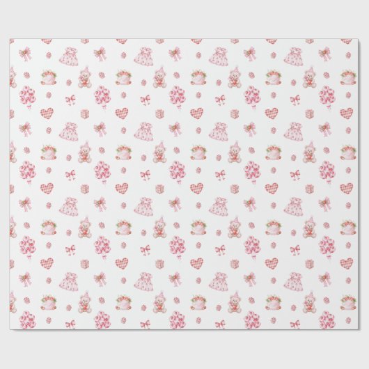 Strawberry Dreams! Geschenkpapier (Flach)