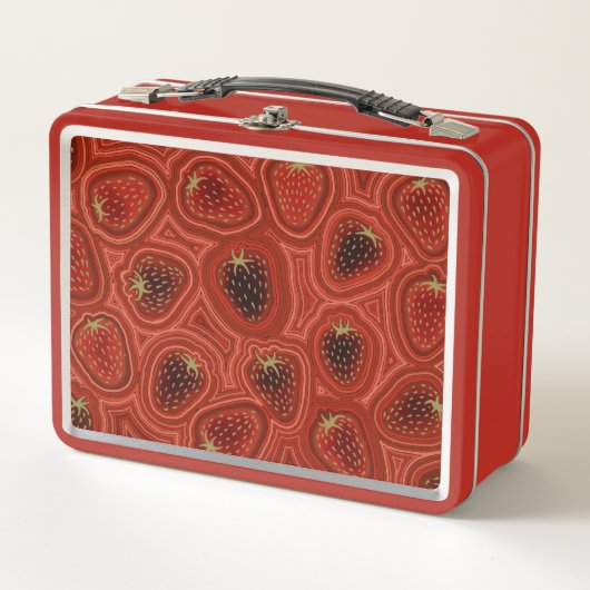 Strawberry Dreams  Metall Brotdose (Vorderseite)