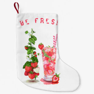 Strawberry Drink Weihnachtsweihnachtsweih Strumpf  Kleiner Weihnachtsstrumpf