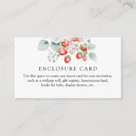 Strawberry-Duschenschließkarte Begleitkarte