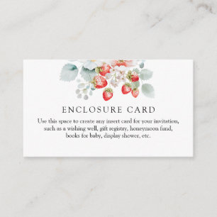 Strawberry-Duschenschließkarte Begleitkarte