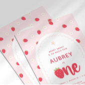 Strawberry Einladung zum ersten Geburtstag