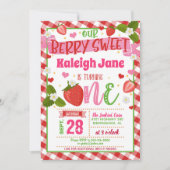 Strawberry Einladung zum Geburtstag - Berry Sweet (Vorderseite)