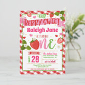 Strawberry Einladung zum Geburtstag - Berry Sweet (Stehend Vorderseite)