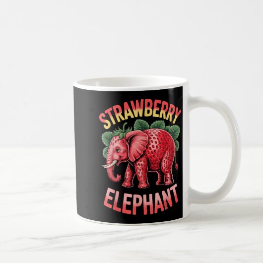 Strawberry Elephant Cute Meme Kids Italian Brainro Kaffeetasse (Rechts)