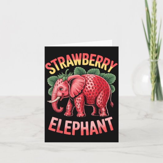 Strawberry Elephant Cute Meme Kids Italian Brainro Karte (Vorderseite)
