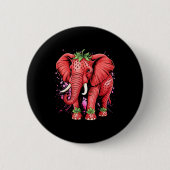Strawberry Elephant Italian Brain Rot Meme Birthda Button (Vorderseite)