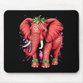 Strawberry Elephant Italian Brain Rot Meme Birthda Mousepad (Vorne)