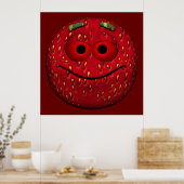 Strawberry Emoticon Poster (Küche)