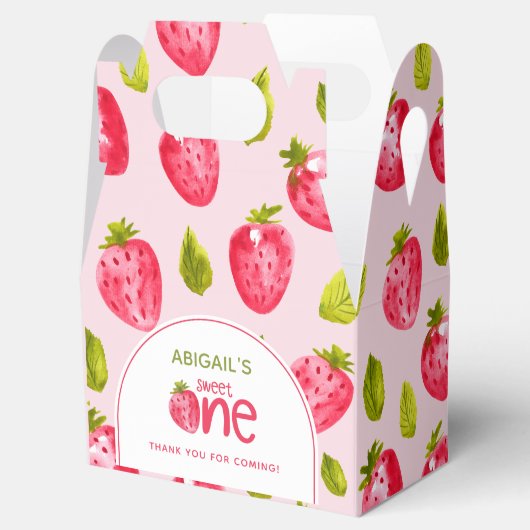 Strawberry Erster 1. Geburtstag Geschenkschachtel (Geöffnet)