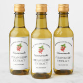 Strawberry Extract Label Weinetikett (Flaschen)