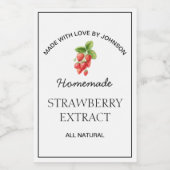 Strawberry Extract Label Weinetikett (Einzelnes Label)