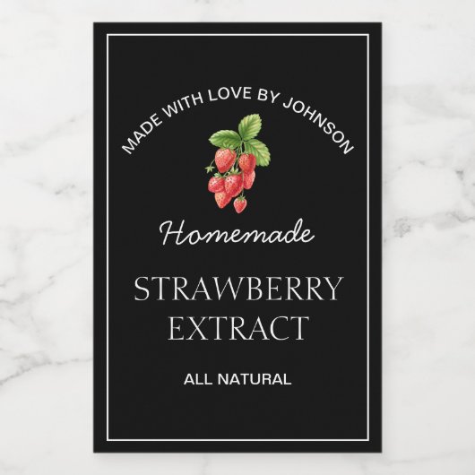 Strawberry Extract Label Weinetikett (Einzelnes Label)