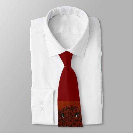 Strawberry Face Character Art Necktie Krawatte (Gebunden)