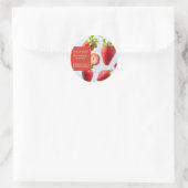 Strawberry Facial Mask Label Runder Aufkleber (Tasche)