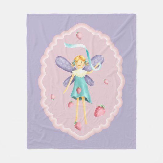 Strawberry Fairy 2 Fleece Blanket (Vorderseite)