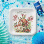 Strawberry Fairy Berry Sweet Girls erster Geburtst Pappteller (Party)