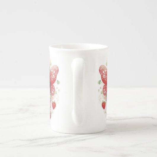Strawberry Fairy Bone China Tasse (Rückseite)