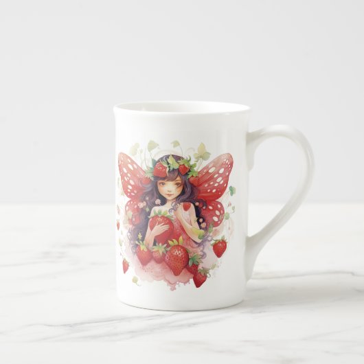 Strawberry Fairy Bone China Tasse (Rechts)
