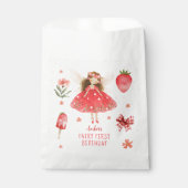 Strawberry Fairy First Birthday Geschenktütchen (Vorderseite)