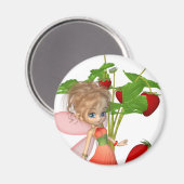 Strawberry Fairy Magnet (Vorderseite/Rückseite)