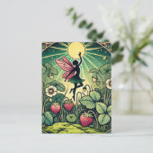 Strawberry Fairy Postkarte (Stehend Vorderseite)