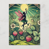 Strawberry Fairy Postkarte (Vorderseite)