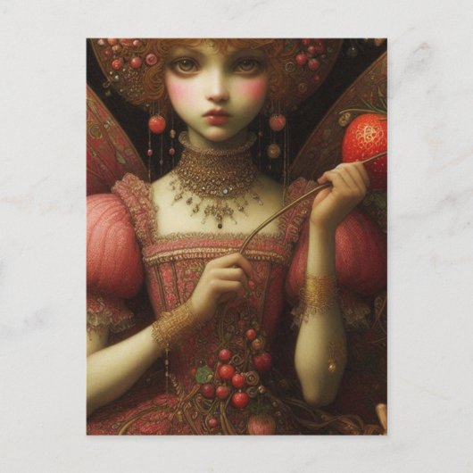 Strawberry Fairy Postkarte (Vorderseite)