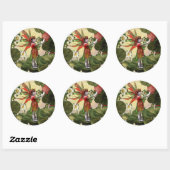 Strawberry Fairy Runder Aufkleber (Blatt)